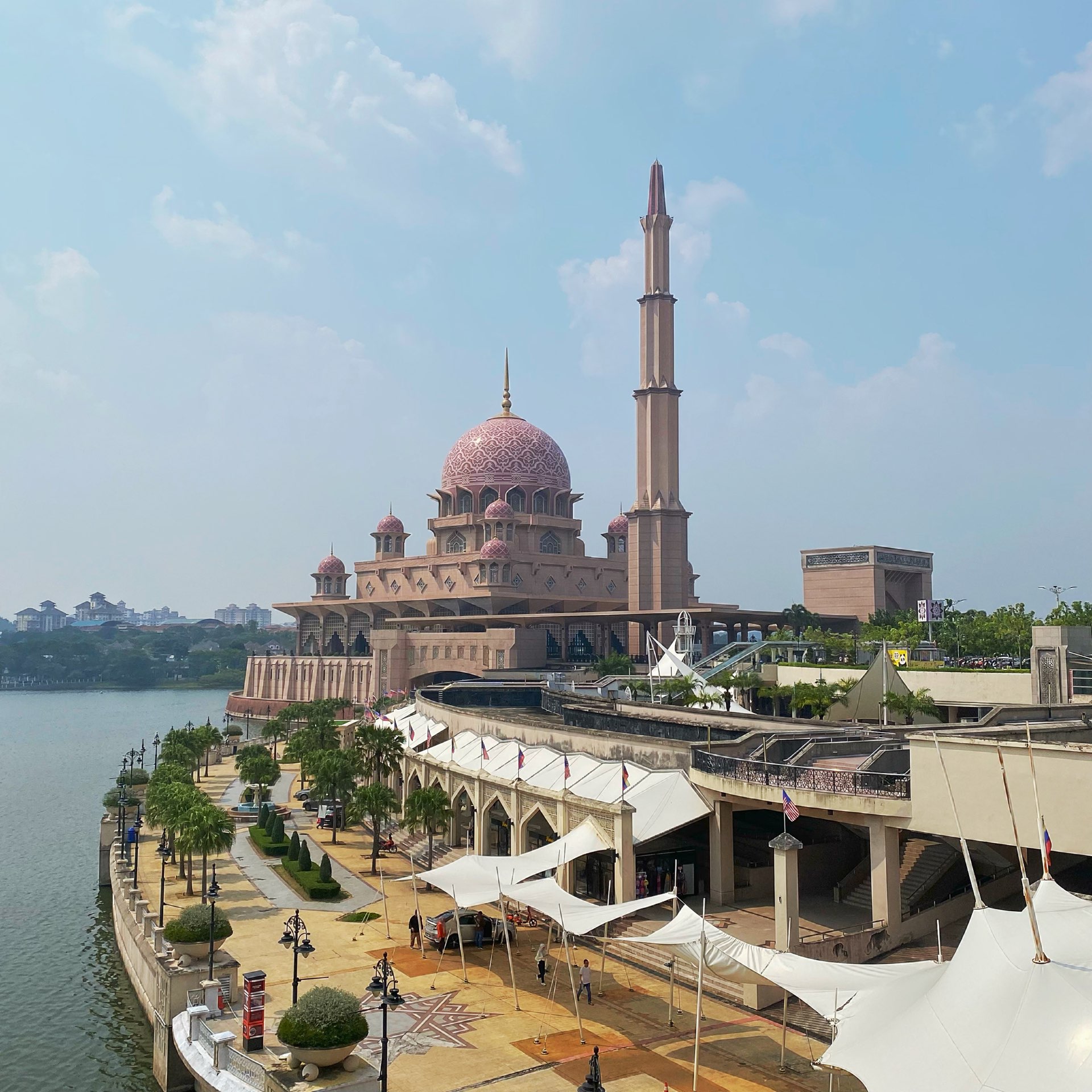 Putra Mosque reflected in Putrajaya Lake